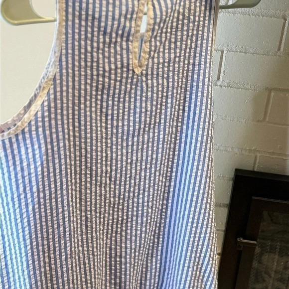 #61 Gorgeous Ces Femme Striped Sleeveless Top with Pom Pom Detailing Sz Large - Picture 10 of 10